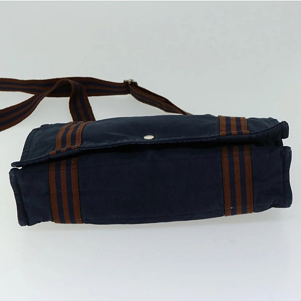 Hermes Navy Blue and Brown Fourre-Tout MM Canvas Messenger Bag - Picture 11 of 11